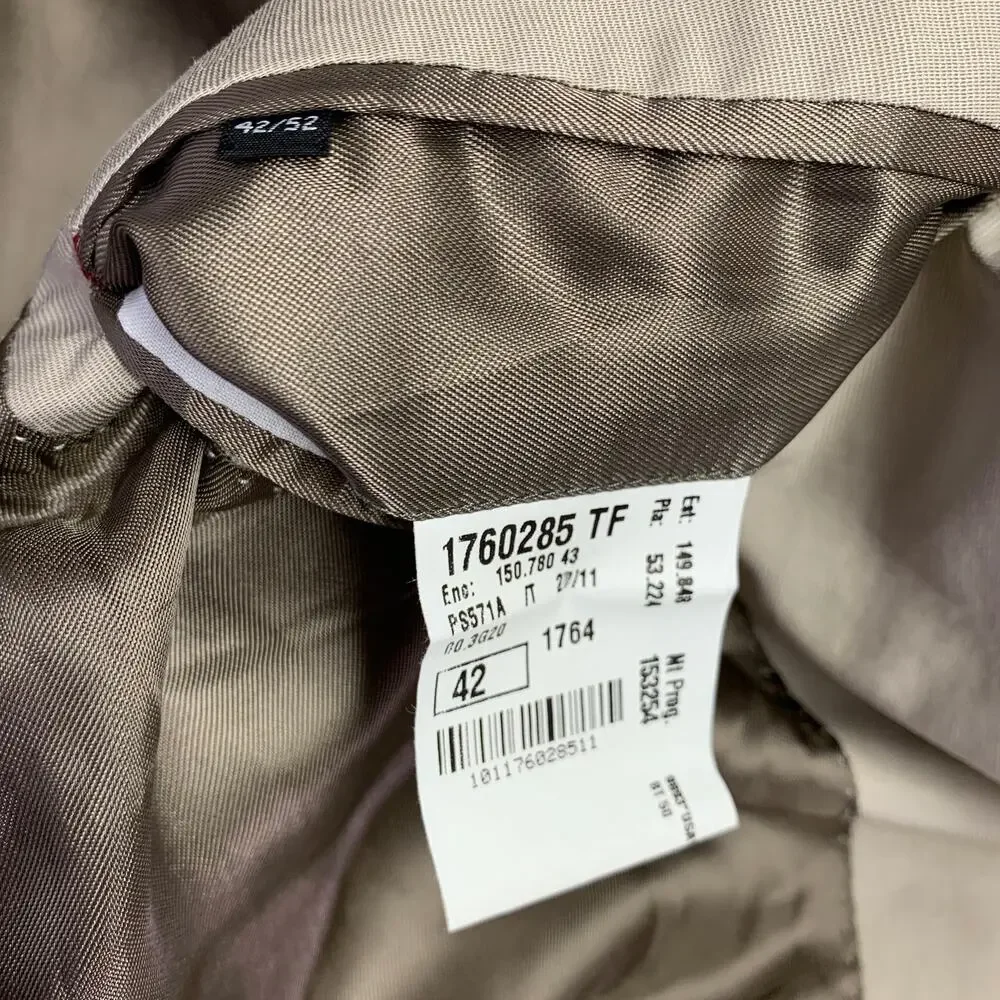 PS by PAUL SMITH Size 42 Khaki Cotton Blend Sport Coat